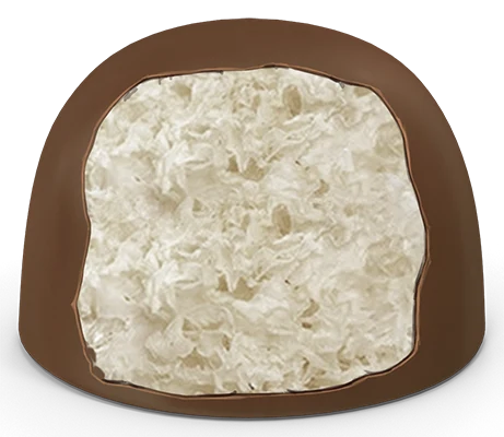 Bombom de Chocolate ao Leite
com Recheio Sabor Cocada
