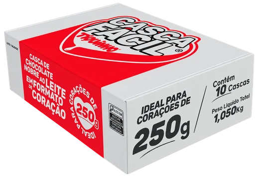 Cascas de Coração
de Chocolate ao Leite