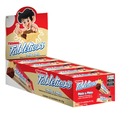 Chocolate Tableticos Meio a Meio 20x22g Tiquinho