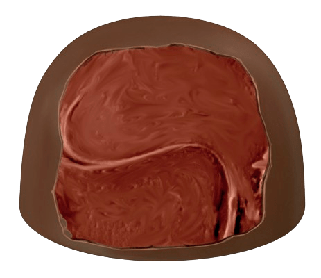 Bombom de Chocolate ao Leite
com Recheio de Creme de Avelã