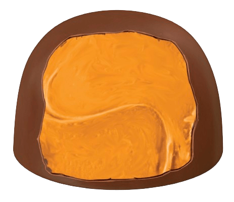 Bombom de Chocolate ao Leite
com Recheio sabor Maracujá