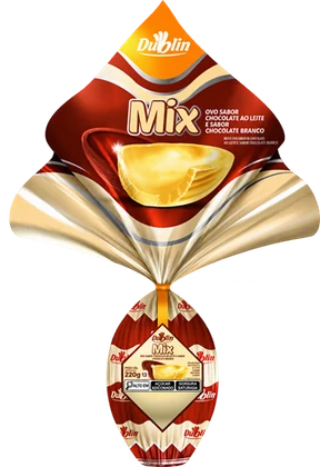 Ovo de Páscoa - MIX, Sabor Chocolate ao Leite e Sabor Chocolate Branco