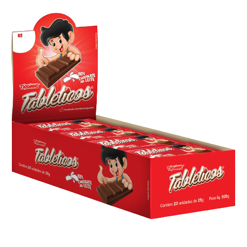 Chocolate Tableticos ao Leite 20x25g Tiquinho